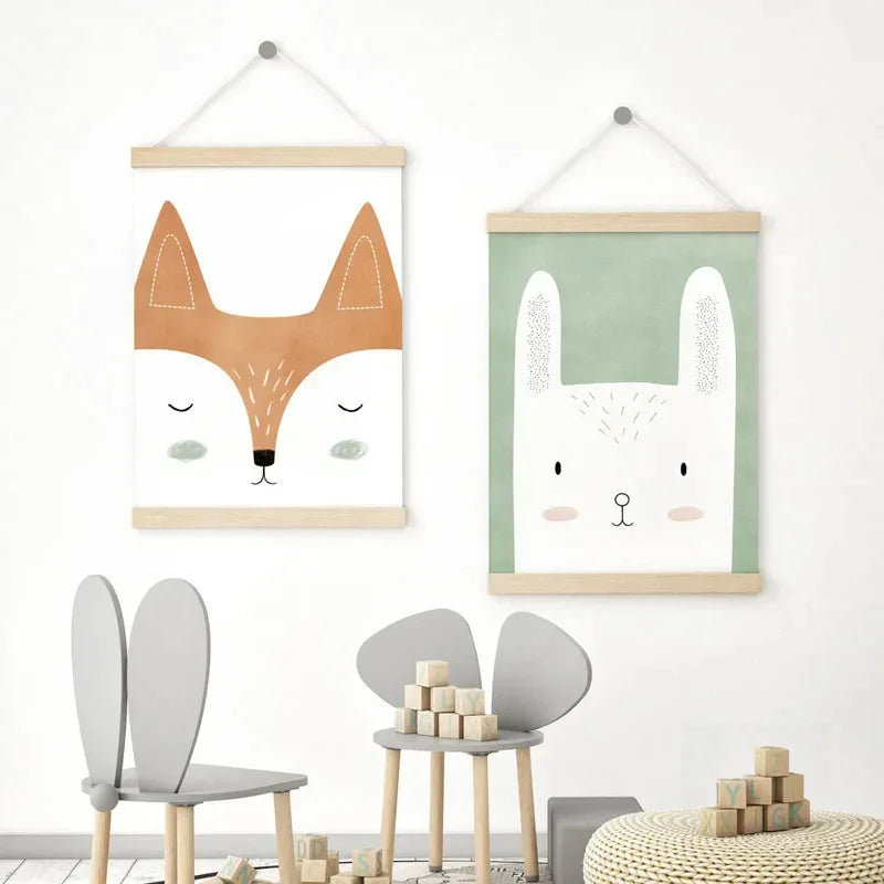 affiche animaux chambre bébé