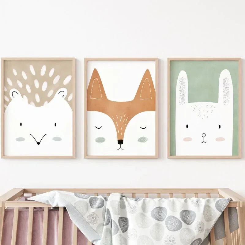 affiche animaux chambre bébé